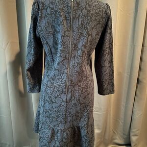 Navy Blue/Black long sleeve Shift Dress